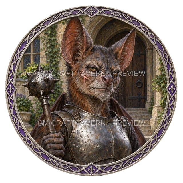 Urdan Clearwell - aperçu de token de combattant vu du dessus