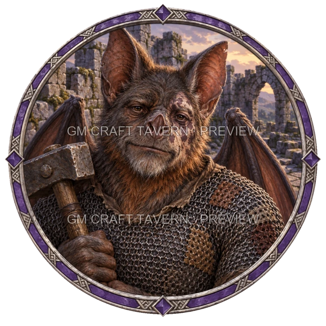 Morga Clearwell - aperçu de token de combattant vu du dessus