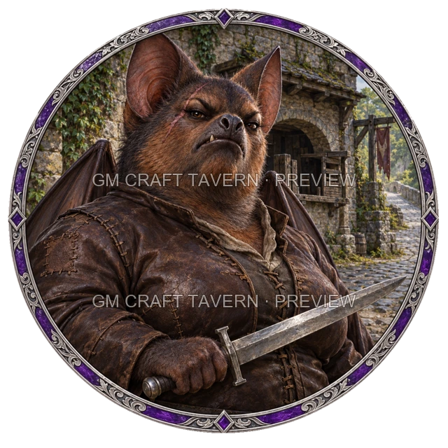 Aperçu de token de capitaine bandit vu du dessus