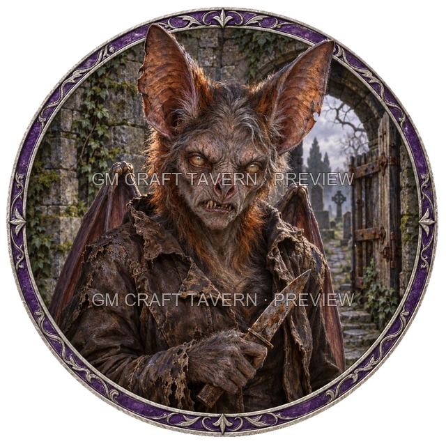 Aperçu de token de bandit mort-vivant vu du dessus