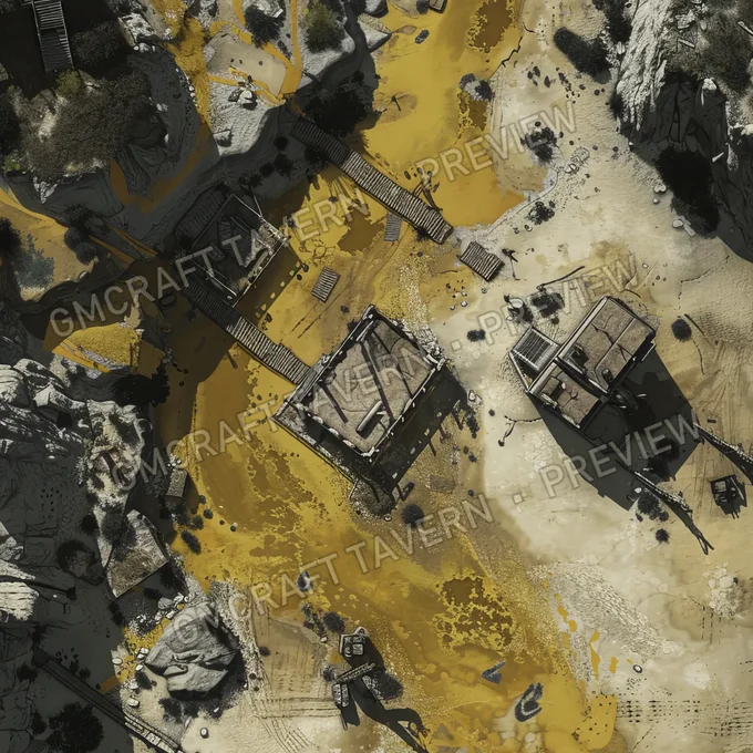 Aperçu de la battlemap Plage nucléaire avec radiations
