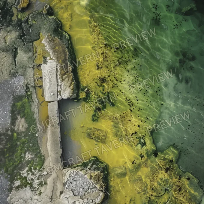 Aperçu de la battlemap Plage nucléaire avec radiations