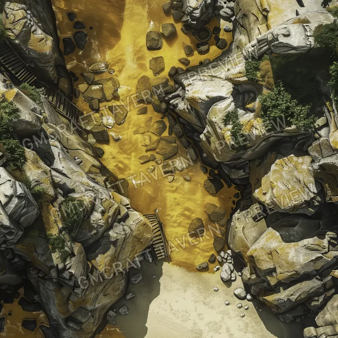 Aperçu de la battlemap Plage nucléaire avec radiations