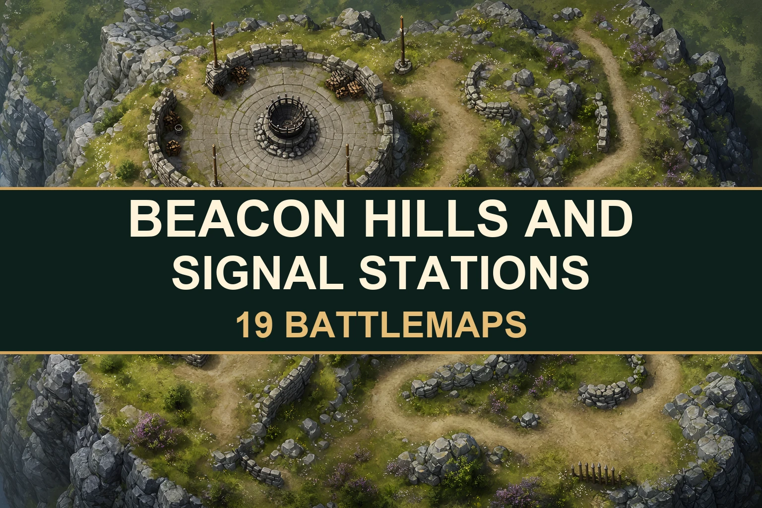 Beacon Hills And Signal Stations — 19 Battlemaps
