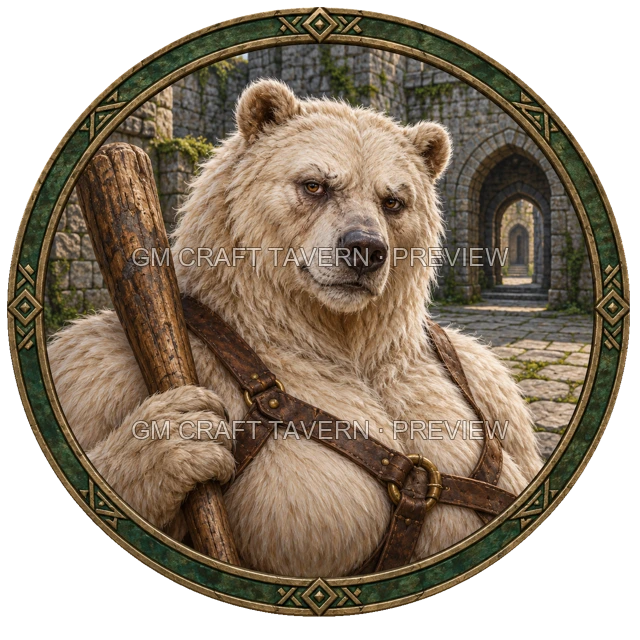 Aperçu du token vu du dessus de Urdan Stonebrook - Barbare