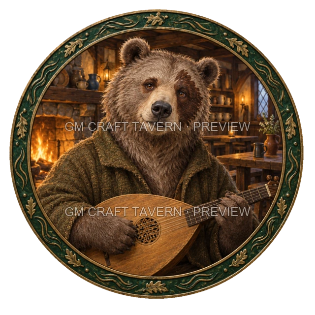 Aperçu du produit Tokens de personnages ours-folk 3