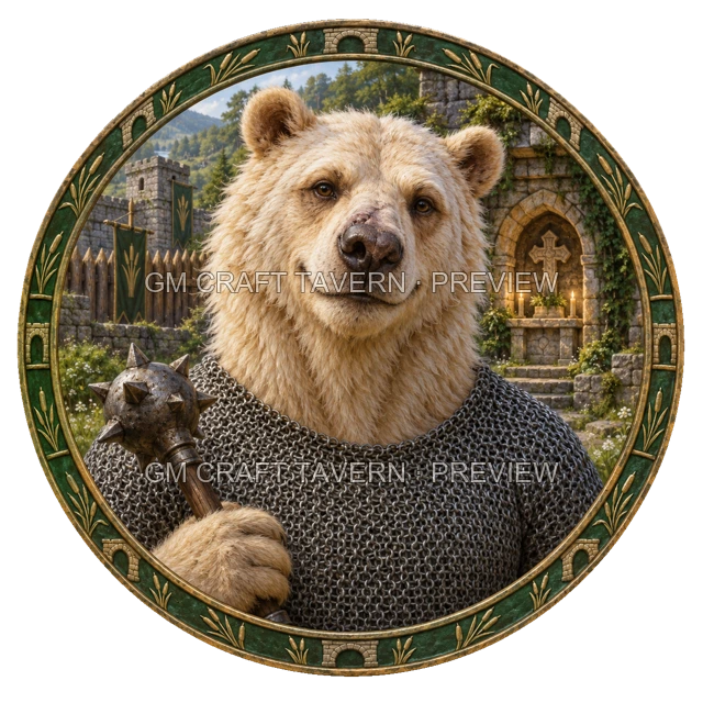 Aperçu du token vu du dessus de Varka Reedvale - Clerc
