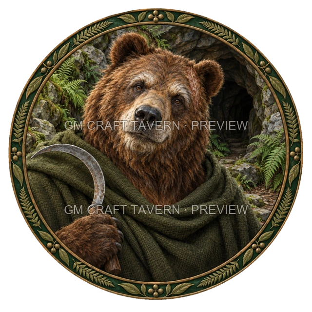 Aperçu du produit Tokens de personnages ours-folk 6