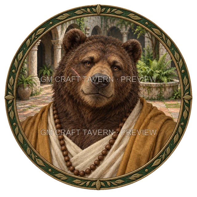 Aperçu du token vu du dessus de Besha Ashfield - Moine