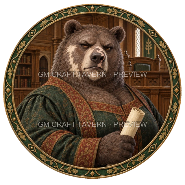 Grom Oakbend - aperçu de token de noble vu du dessus