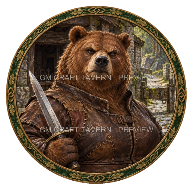 Aperçu de token de capitaine bandit vu du dessus