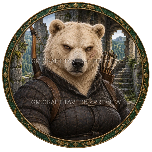Aperçu de token d’archer ennemi vu du dessus