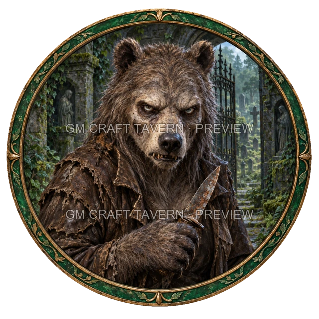 Aperçu de token de bandit mort-vivant vu du dessus