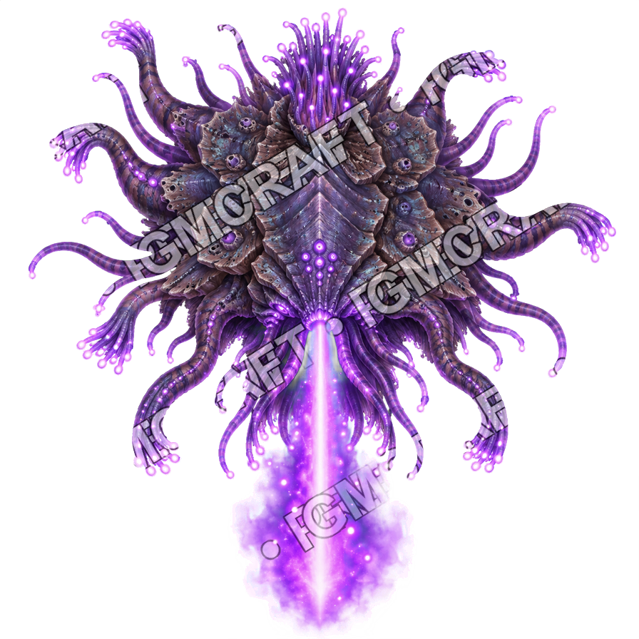 Océan pirate 0373 Token vu du dessus d’anémone laser à lentille ultraviolette — aperçu du token vu du dessus