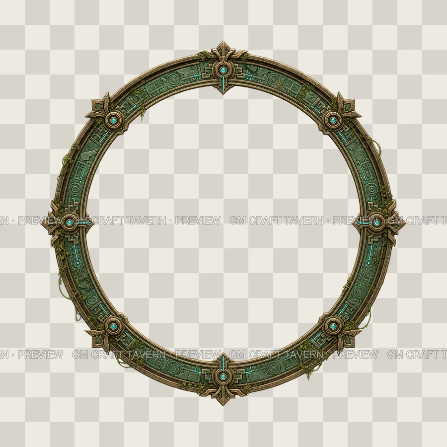 Jungle Tropical Overgrown Ruins Borders product preview 6