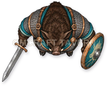 Grom Redcliff - Fighter top-down token preview
