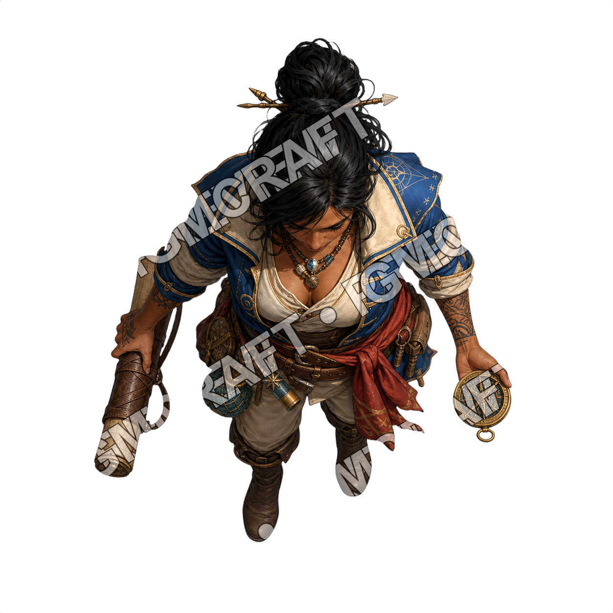 Log Catamaran Navigator top-down token preview