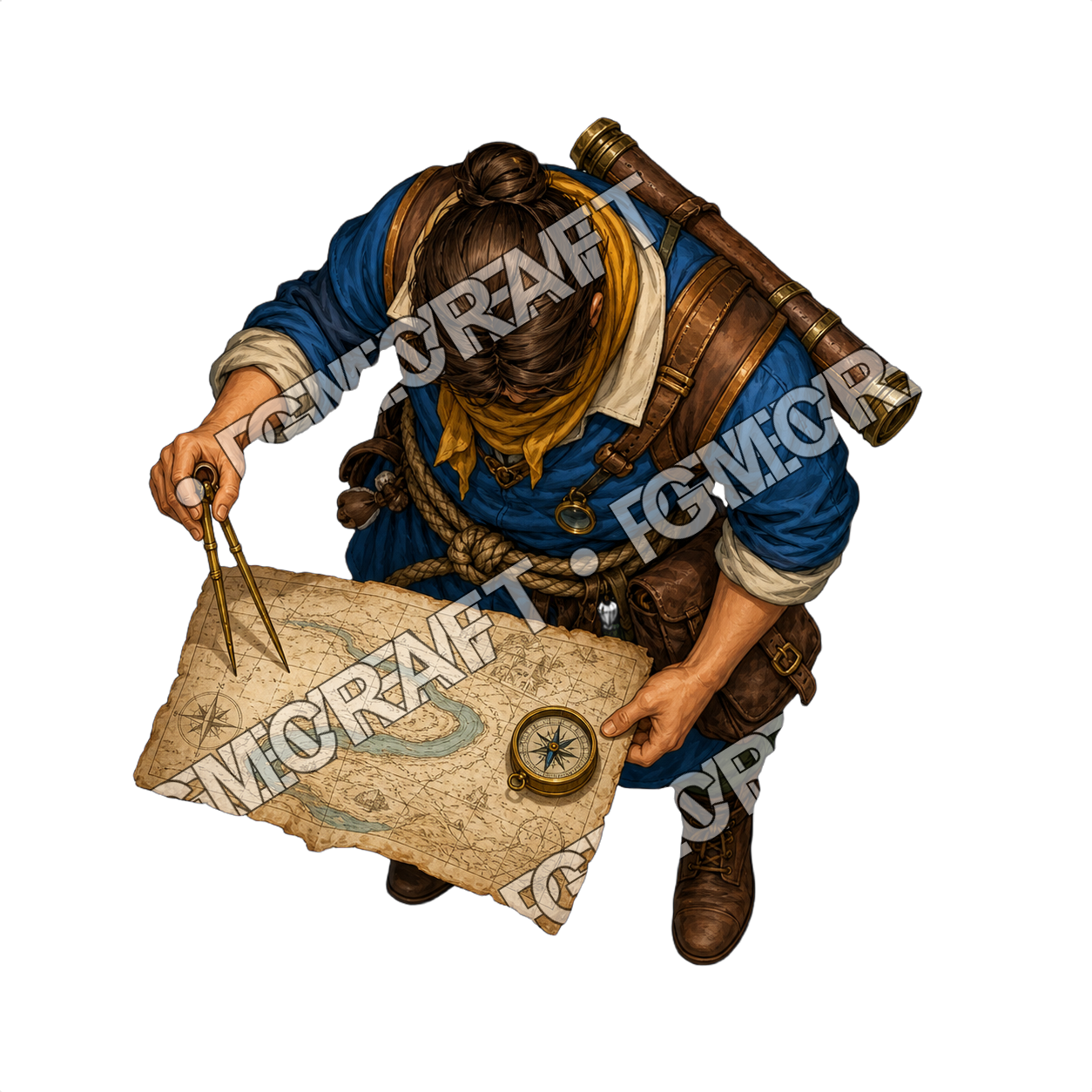 Log Raft Barge Navigator top-down token preview