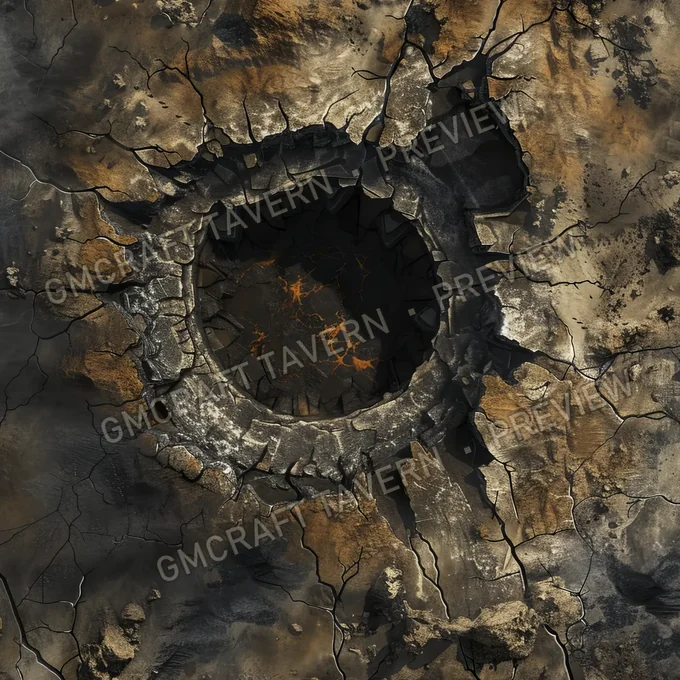 Atomic Bomb Crater Site Batt battlemap preview