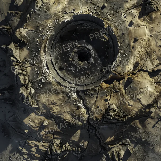 Atomic Bomb Crater Site Batt battlemap preview