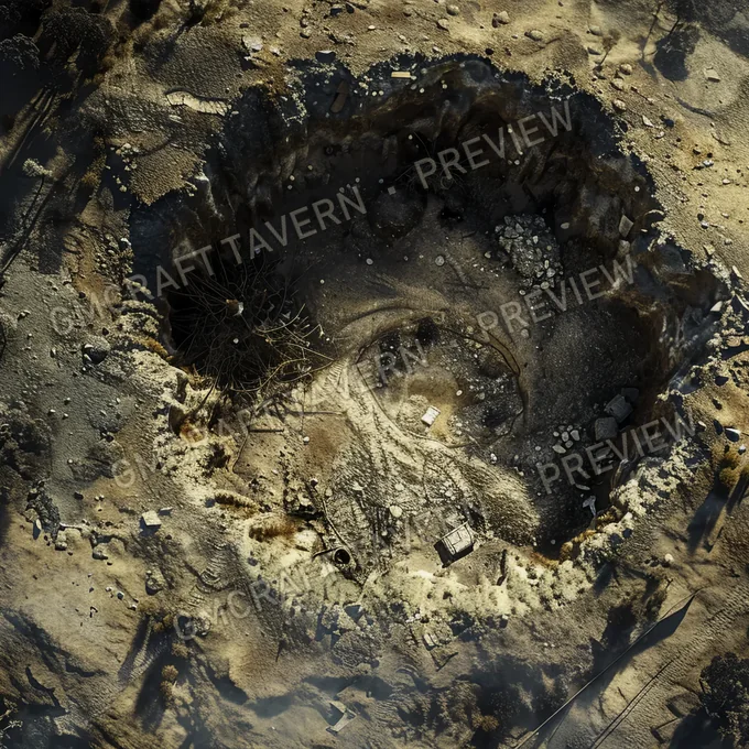 Atomic Bomb Crater Site Batt battlemap preview
