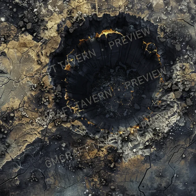 Radioactive Crater A Massive Cra battlemap preview