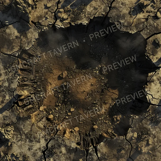 Atomic Bomb Crater Site Batt battlemap preview