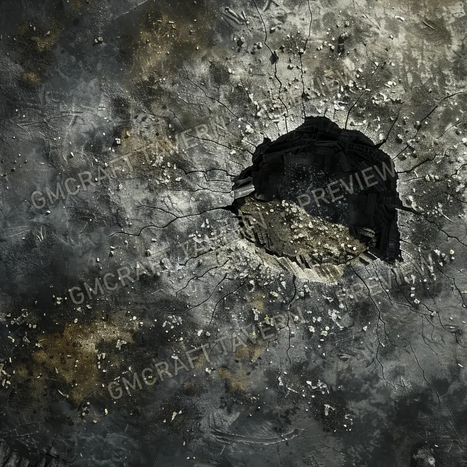 Atomic Bomb Crater Site Batt battlemap preview