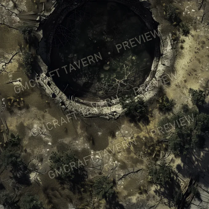 Atomic Bomb Crater Site Batt battlemap preview