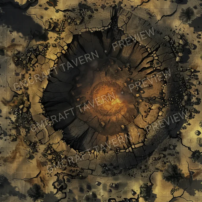 Atomic Bomb Crater Site Batt battlemap preview