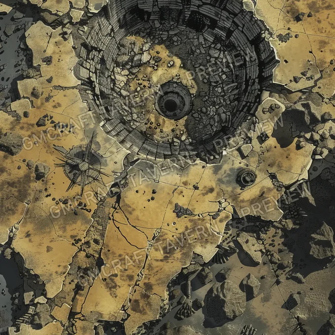 Atomic Bomb Crater Site Batt battlemap preview