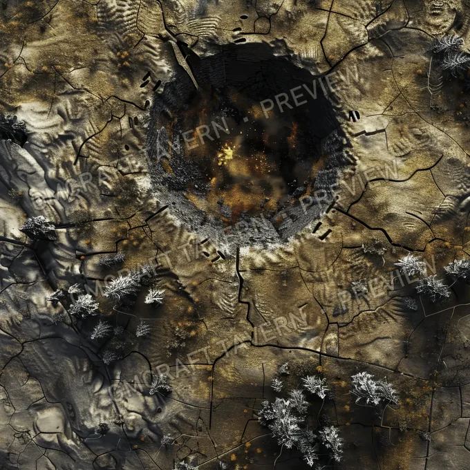 Atomic Bomb Crater Site Batt battlemap preview