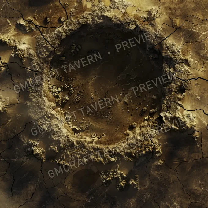 Atomic Bomb Crater Site Batt battlemap preview