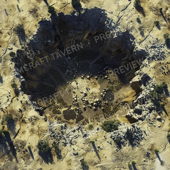 Atomic Bomb Crater Site Batt battlemap preview