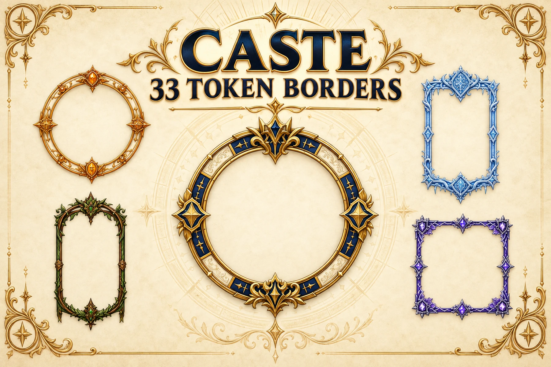 33 Caste Token Borders
