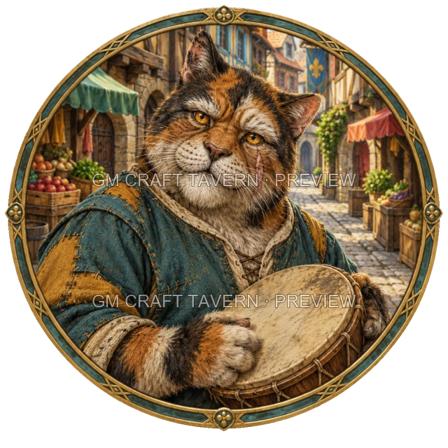 Aperçu du token vu du dessus de Morga Stonebrook - Barde