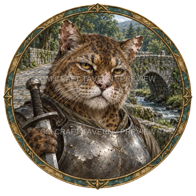Aperçu du token vu du dessus de Urdan Ashfield - Guerrier