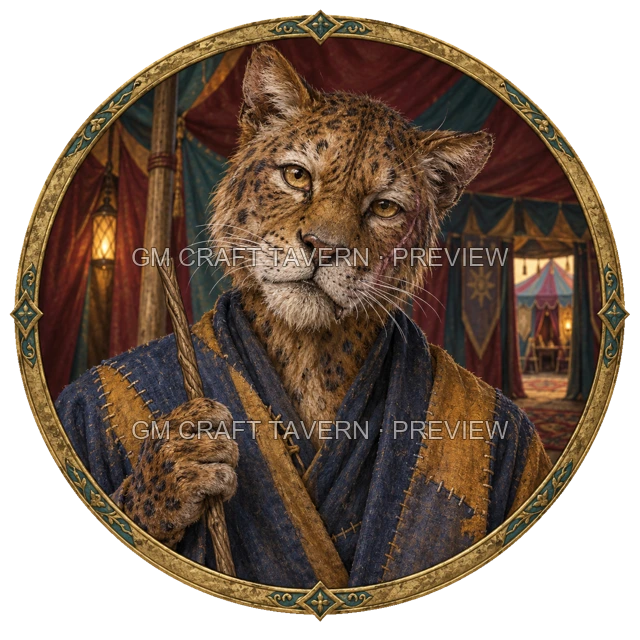 Aperçu du token vu du dessus de Morga Ironwell - Magicien