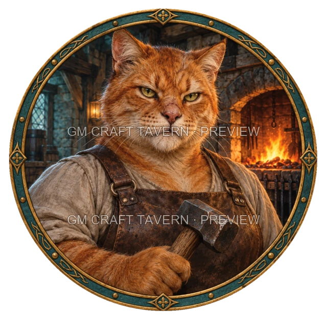 Aperçu du token vu du dessus de Grom Westmere - Forgeron