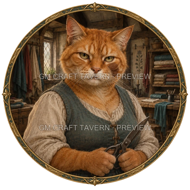 Durg Oakbend - aperçu de token d’artisan vu du dessus