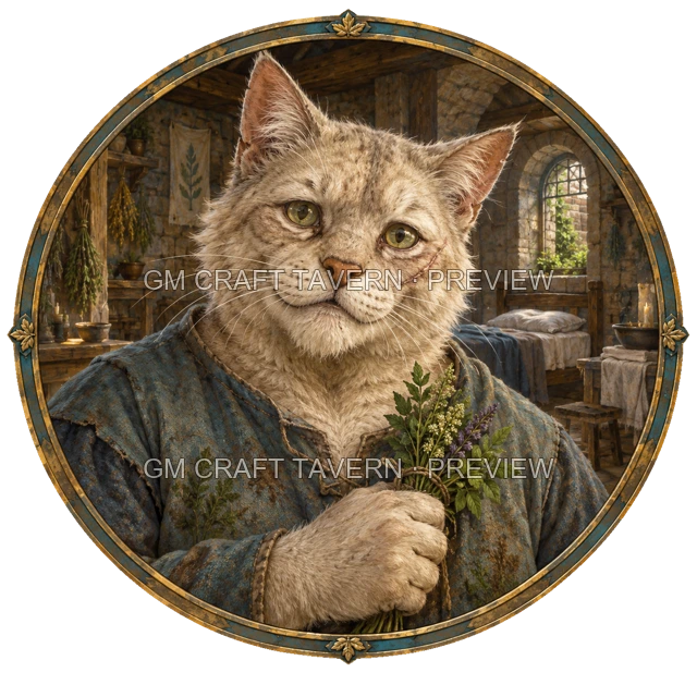 Morga Hillward - aperçu de token de paria vu du dessus