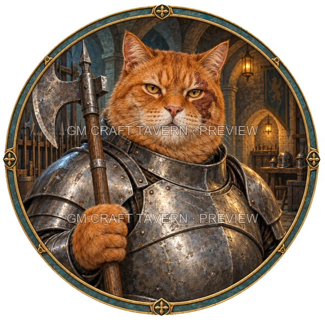 Varka Redcliff - aperçu de token de combattant vu du dessus