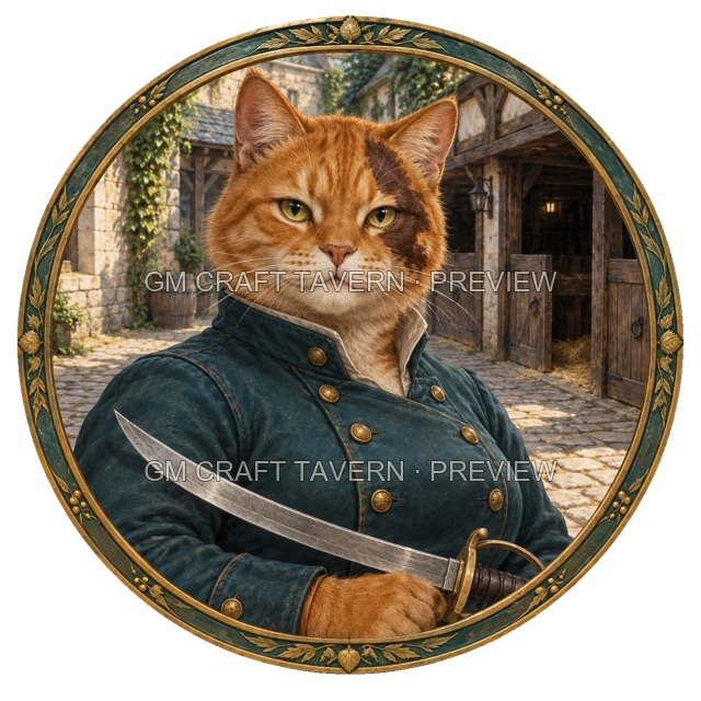Grom Clearwell - aperçu de token de combattant vu du dessus