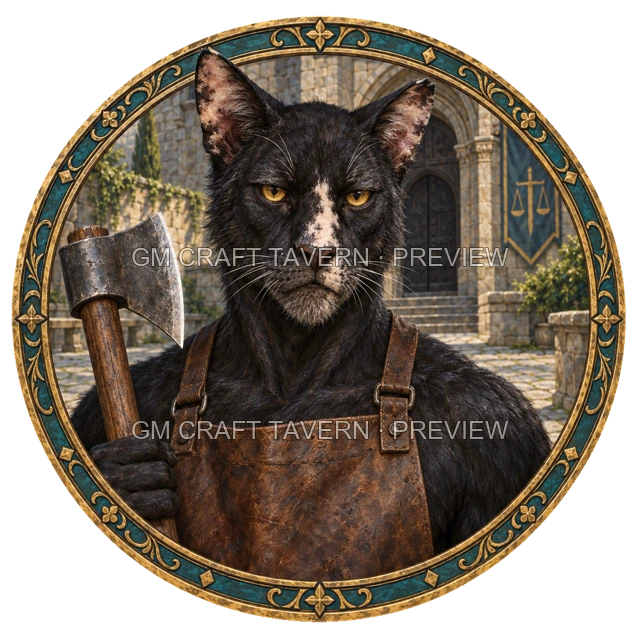 Varka Clearwell - aperçu de token de combattant vu du dessus