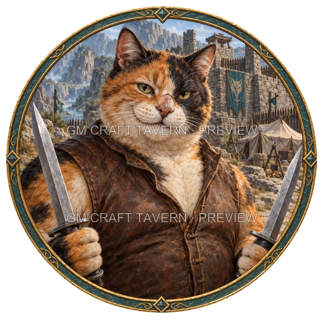 Durg Clearwell - aperçu de token de combattant vu du dessus