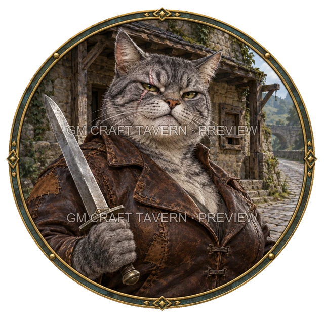 Aperçu de token de capitaine bandit vu du dessus