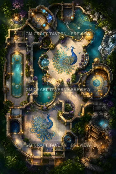 Oracle Peacock Courts battlemap preview