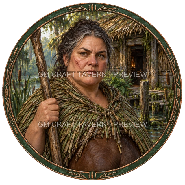 Aperçu du token vu du dessus de Durg Reedvale - Druide