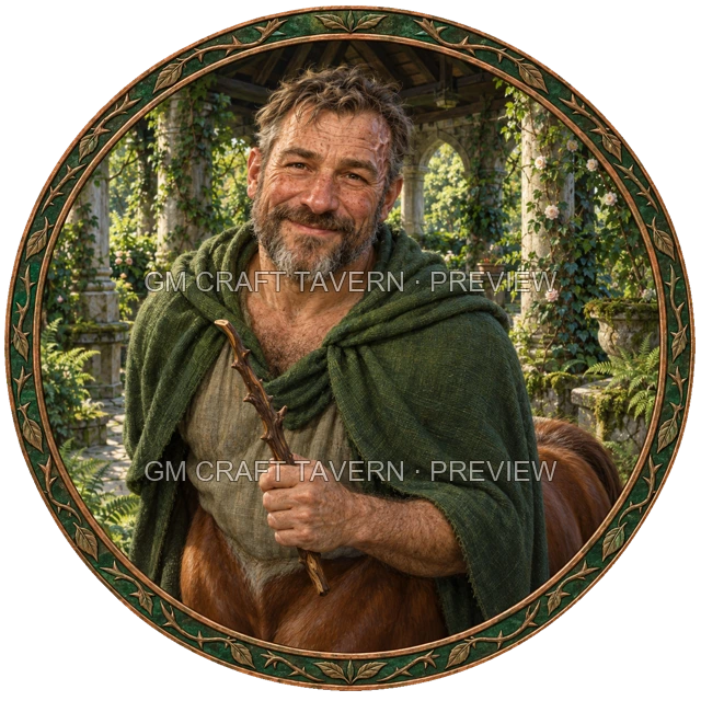 Aperçu du token vu du dessus de Varka Ironwell - Occultiste