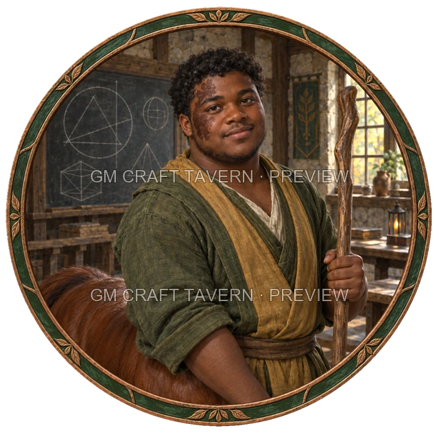 Aperçu du token vu du dessus de Besha Ironwell - Magicien